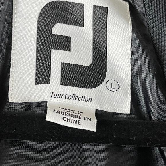 FootJoy Dryjoy Tour Golf Windbreaker Jacket Mens Large Yellow Full Zip - Picture 8 of 15